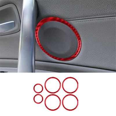 6Pcs Door Horn Trim Cover Decor For BMW 1Series Convertible E82/E88 2008-013 RED - image 1 of 4