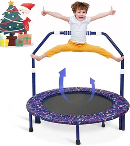 Trampolin Kinder Ø 92cm Kindertrampolin mit Verstellbarem Griff - Bild 1 von 3