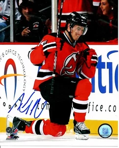 ADAM HENRIQUE NEW JERSEY DEVILS GOAL CELLY 8X10 SIGNED AUTOGRAPHED PHOTO COA - Picture 1 of 1