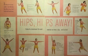 Seventeen Montclair High New Jersey Cheerleader Exercises Vintage Print Ad 1963 - Picture 1 of 6