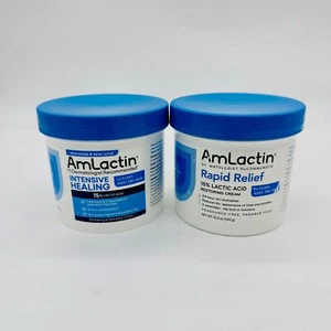 AmLactin Rapid Relief Restoring Cream - 12 oz (2 Pack) Intensive Healing Cream - Picture 1 of 4