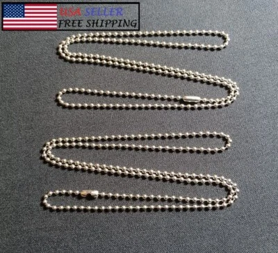 2 军用规格不锈钢 24 英寸陆军海军陆战队空军海军狗牌链 — 第 1/4 张图片