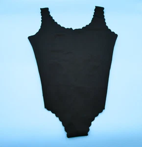 Leonisa XL Wide Straps Cut Trim Black One Piece Beach Women Unpadded Swim New - Picture 1 of 9