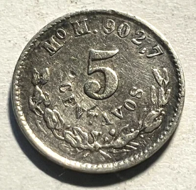 elf Mexico 5 Centavos 1899  MoM  Silver  A045 - Image 1 of 2