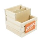 Aperol spray table stand cutlery dishes napkins holder wood box gastronomic