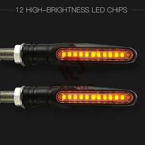 2Pcs 12 LED For Honda Motorcycle LED Turn Signal Lamp Sequential Indicator Light - Picture 1 of 10