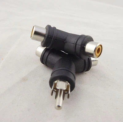10pcs Y Audio Cable Splitter Adapter Connector 1 RCA Male To 2 RCA Female Jack - Image 1 of 4