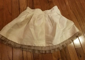 Janie & Jack Ivory sateen with toole Skirt girls 5t Easter Holiday wedding - Picture 1 of 1