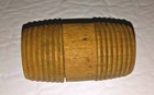 Antique Turned Wood Thimble Case Treen Sewing Kit Thread Holder Barrel Etui VTG