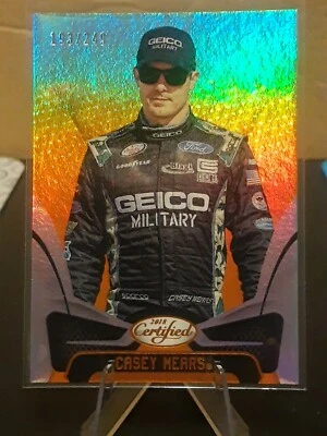 2018 Panini Certified Racing NASCAR ORANGE Parallel #71 Casey Mears #193/249 - Image 1 of 2