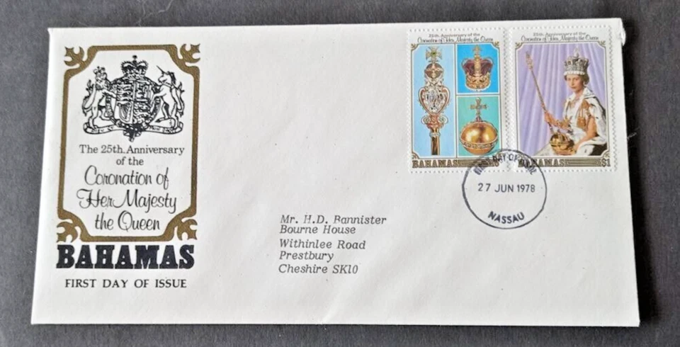Bahamas 1978 El 25 Aniversario de la Coronación Primer Día Cubierta Foto 1 de 1