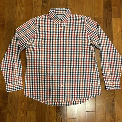 Men's Jack Spade Button Down Long Sleeve Red, White & Blue Plaid Shirt XL - Image 1 of 4