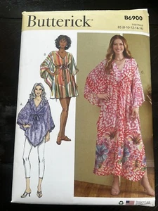 UNCUT Butterick B6900 Misses Caftan (8-12 & 18-26) Easy Sewing Pattern - Picture 1 of 10