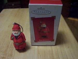Vintage Hallmark Christmas Kris Kringle 2003 Ornament Weihnachtsmann mit Rucksack Box - Bild 1 von 11