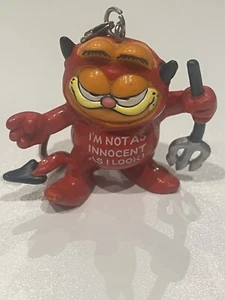 Vintage Bully Garfield Schlüsselanhänger Valentinstag/Teufel Bully West Germany selten - Bild 1 von 4