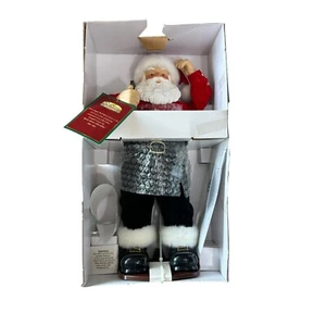 Rock Santa Collectibles Jingle Bell Rock Animated Santa Clause 1998 Rare Green - Picture 1 of 8