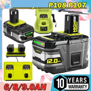 Batería HERRAMIENTAS 18V 12,0Ah para baterías RYOBI One Plus litio RB18L50 P108 P104 DHL - Imagen 1 de 22