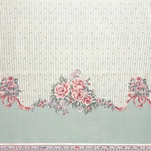 Vintage 1990 Daisy Kingdom Rose Bouquet Border Cotton Blend by the HALF YARD - Picture 1 of 2
