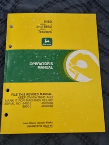 Original Dealer Operator’s Manual John Deere 8450 8650 Tractors - Picture 1 of 7