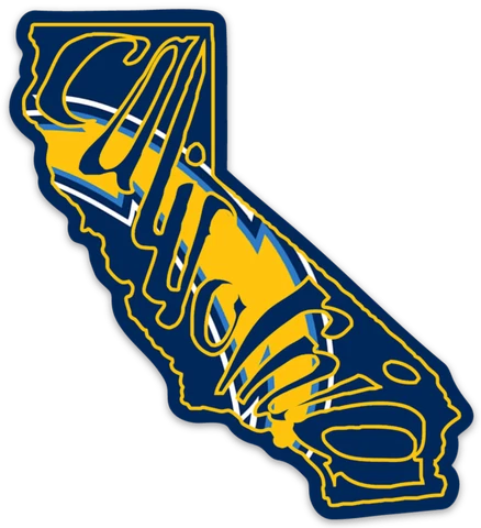 Los Angeles Chargers logo inside State of California logo type Die-Cut MAGNET Cover