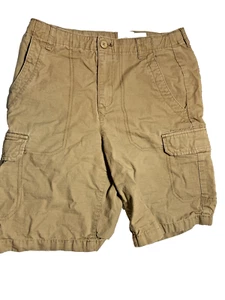 Old Navy Kids Boys 16 Shorts Straight Flat Front Tan Brown Cargo Cotton Stretch - Picture 1 of 7
