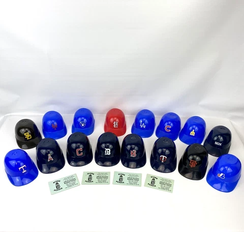 Laich 1970s Lot of 16 5.5” Slush Puppie Mini Baseball Batting Helmets MLB Promo Cover