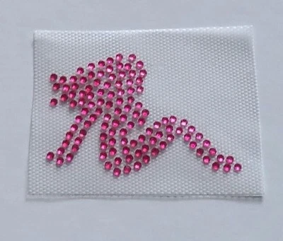 Aplique de prensa/transferencia planchado Mudflap Girl Bling estrás Foto 1 de 2