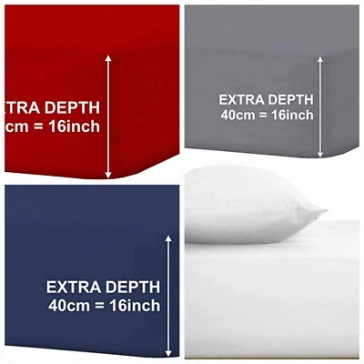Extra Deep Fitted Sheet HOTEL QUALITY EASY CARE. MEGA SALE