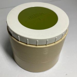 Vintage Thermoskanne King-Seeley Isolierglas 8 Unzen Lebensmittel Suppe blau hellbraun Modell 1155 - Bild 1 von 12