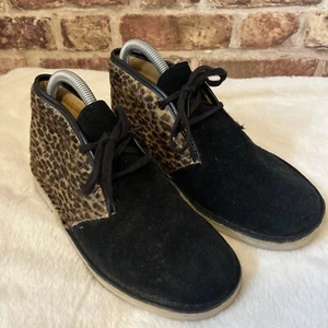 Clarks Originals Desert Boots stivali scamosciati stampa leopardata taglia UK 2G - Foto 1 di 8