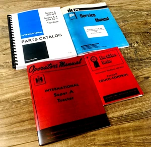 International Farmall Super A Tractor Service Operators Parts Manual Catalog Set - Picture 1 of 13