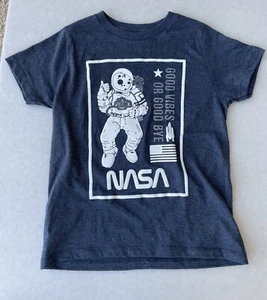 NASA Logo Spaceman Astronaut Good Vibes Toddler Boy Girl T Shirt Cotton 5/6 - Picture 1 of 6