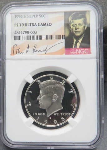 1995 S  SILVER  KENNEDY NGC  PF 70 UCAM LOW MINTAGE LOW POP SIGNATURE LABEL Cover
