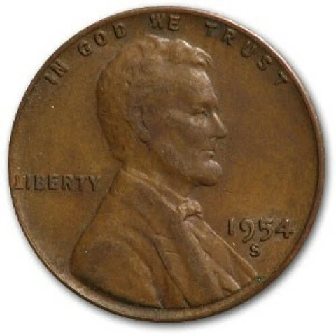 1954 S - Lincoln Wheat Penny - G/VG Cover