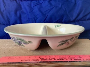 Vintage Pfaltzgraff USA Garden Party 2 Compartment Serving Dish - Pre-owned - Picture 1 of 7
