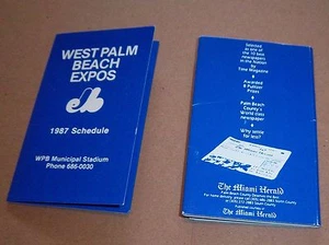 West Palm Beach Expos schedule Minor League Ball 1987 - Picture 1 of 1