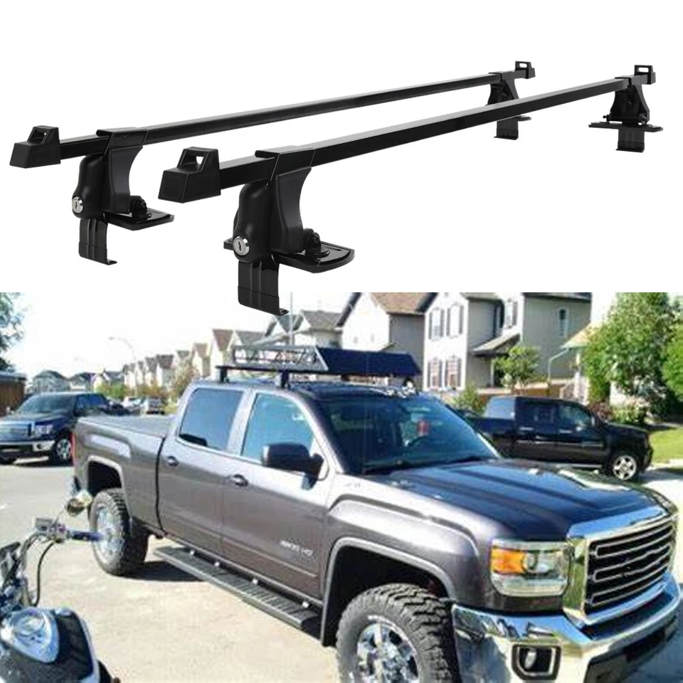 Portaequipajes de carga con barra transversal para camioneta 54" con bloqueo para GMC Sierra 1500 Foto 1 de 4