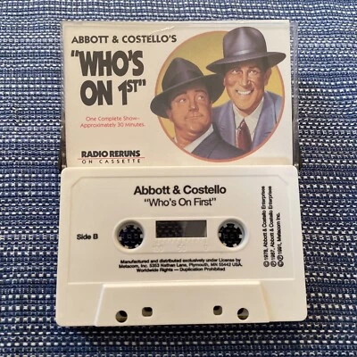 Vintage Abbott & Costello "Who's on 1st" First Cassette Radio Comedy - Image 1 of 3