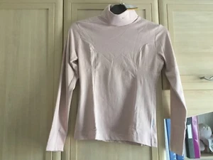 Women’s Nike Golf Dri-Fit Pink Polo Neck Golf Top - Size (M) Medium/ Long Sleeve - Picture 1 of 5