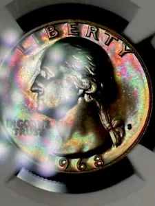 Wildly Toned 1968-S NGC Proof 67* Star Washington Quarter. - Picture 1 of 6