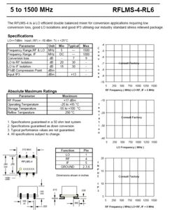 Mezclador de RF IP3 IP3 medio de 5 - 1500 MHz RFLMS-4 LRFMS-4 montaje en superficie - Imagen 1 de 3