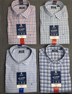 Izod Men’s Soft Wash Essentials Dress Shirt - Image 1 of 4