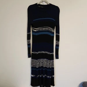 Proenza Schouler Rippstrick Pullover Kleid L Wollmischung warm klassisch chic Goth - Bild 1 von 14