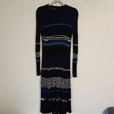 Proenza Schouler Vestido Suéter Punto Acanalado L Mezcla Lana Cálido Clásico Chic Gótico Foto 1 de 4