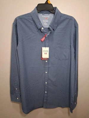 Mens Chaps Size Large Performance Woven Long Sleeve Shirt NWT - Image 1 of 4