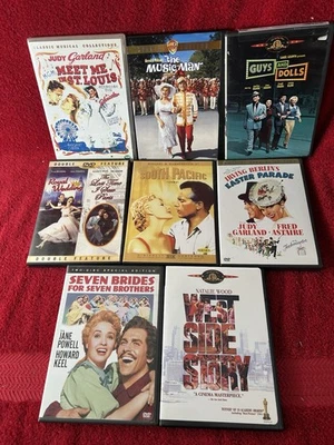 Classic Musicals 8 DVD Lot Music Man Guys Dolls South Pacific Royal Wedding Meet - Image 1 of 4