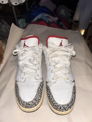 Air Jordan 1 Phat Low para hombre (talla 6,5) -[350571 161] - BLANCO ROJO CEMENTO 2008 Foto 1 de 4