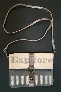 Mona B Damen kleine Umhängetasche Upcycling Canvas Explore - Bild 1 von 8