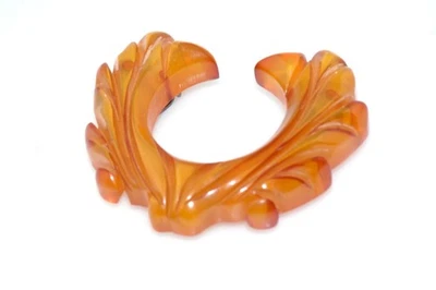 Vestido baquelita ámbar miel tallada de colección clip forma corona Foto 1 de 4