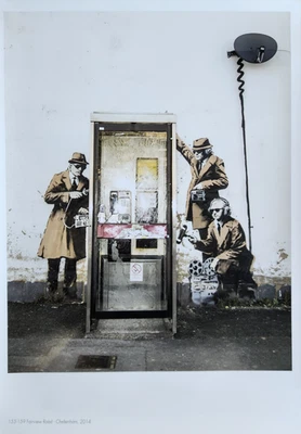 Banksy Spy Booth Poster Graffiti Phone Booth mural street art England art print - Image 1 of 4